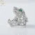 Import Iced Out Panther Ring, Green-eyed Panther Ring, Round Cut Labgrown Diamond Animal Inspire Ring, 14k White Gold Hiphop Ring from China