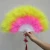 Import IEF-51Beautiful Wine red high quality fluffy feather hand fan dance stage wedding party Goose feather fan decoration from China