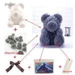 IFG wholesale 40CM PE foam rose flower teddy bear gift