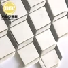 Illusion Marble Mosaic Tile - 3D Step Cube Pattern Mosaic with White and Grey Marble - Polished