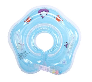 In stock Safety PVC Colorful Neck Circle Baby Inflatable Swimming Float Ring