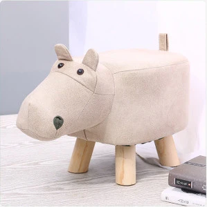 In Stock Wooden Cartoon Animal Stool for  Living Room Furniture for Kids