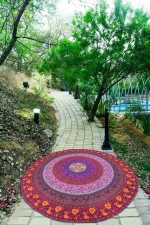 Indian Mandala Print Round Cotton Beach Towel Roundie Table Cloth Yoga Mat Hippie Round Wall Hanging Tapestry