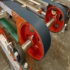Industrial assembly production line belt conveyor machine