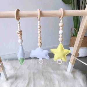 Ins Decoration Various Nordic Cartoon Pendant Style No Frame Portable Safety Material Cute Hanging Wooden Baby Toy