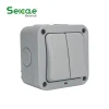 IP66 Weatherproof 2gang wall switches bell push switch  2 gang 2 way waterproof switches
