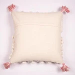 Ivory Black Chunky Loops Hand loom Woven Cotton Acrylic Stripes Cushion Cover Jaipur Decore Indian Wholesale Pillow Cover