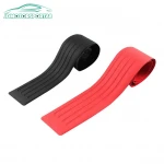 JDMotorsport88 Car Universal Black Rubber Rear Guard Bumper Trunk Protector Trim Cover Strip 90x8cm