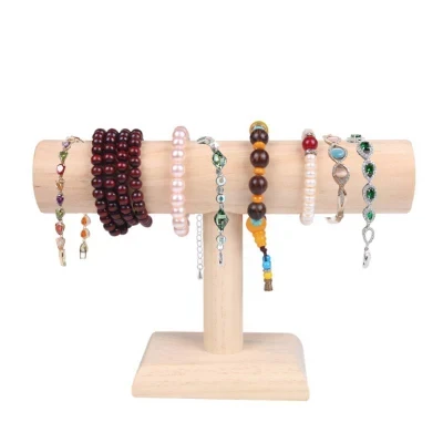 Jewelry Display Wood T-Bar Necklace Bracelet Jewelry Stand