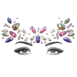JIMMY&amp;KEVIN Festival Party Body Glitter Stickers Face Tattoo Crystal Makeup Face Jewel for Body Art