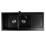 JM105 modern kitchen cabinet artificial quartz stone kitchen sink with acrylic resin sink