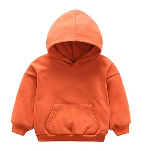 Kids Custom Baby Boy Hoodie Baby Pullover Cotton Hoodie with Pocket Solid Hoodie for Infant