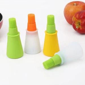 Kitchen or BBQ Tool 100% safe food grade silicone oil bottle top brush
