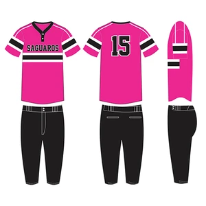 Ladies Team Name &amp; Numbers Softball Uniform / Wholesale Short Sleeve Women Softball Uniform