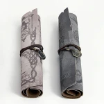 LANGUO pirate style roll pu leather pencil bag/pencil case for wholesales model:LGCB-1637