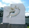 large natural stone carving white marble abstract sculpture for urban plaza or square