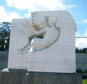 large natural stone carving white marble abstract sculpture for urban plaza or square