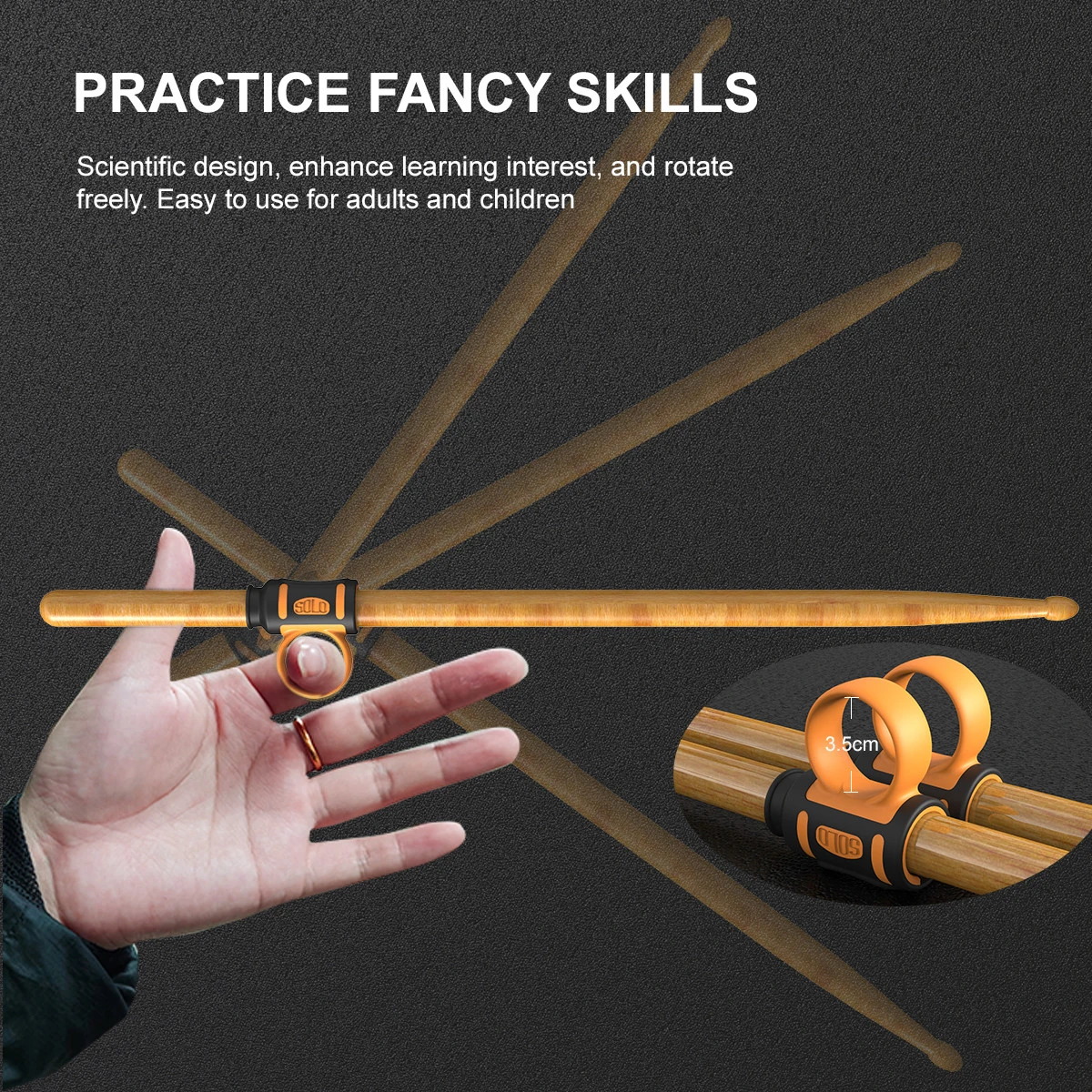 Latest Design 5A / 5B / 7A Percussion Instrument Accessories Rotary Handle Drumstick Control  Auxiliary Drum Group