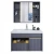light luxury aluminum bathroom vanity movable mirror cabinet wall mounted and floor standing