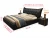 Import Light luxury large bed with first layer cowhide backrest and stable solid wood frame structure storage boxes bedroom furniture from China