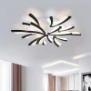 Living Bedroom Fixtures Black With Remote Design Modern LED Ceiling Lights