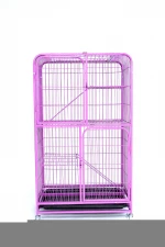 Lockable rolling cage container cart / security recycle metal storage wire cat cage with wheels/cat villa