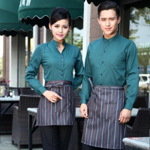 logo print fashion Chinese bar cheap restaurant waiter uniform