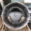 Long wool Plush Sheepskin Car Steering Wheel Cover for Car Interior Accessories