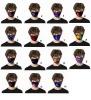 Low MOQ  fast delivery  RTS 15 Dazzle color design washable reusable facemask sublimation print maskes fashion custom maskes