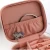 Import Luxury Custom Logo Pink Color Zipper Pu Multi-Functional Organizer Jewelry Storage&Display Leather Hard jewelry organizer box from China