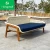 Import luxury garden use PE rattan sofa with teak wood base patio furniture from China