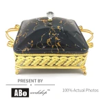 Luxury golden and silver metal tray home decor Hot sale beautiful gift Serving tray rolling food tray