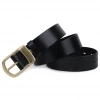 Luxury men&#x27;s slide buckle belt PU leather belt for men leather belts