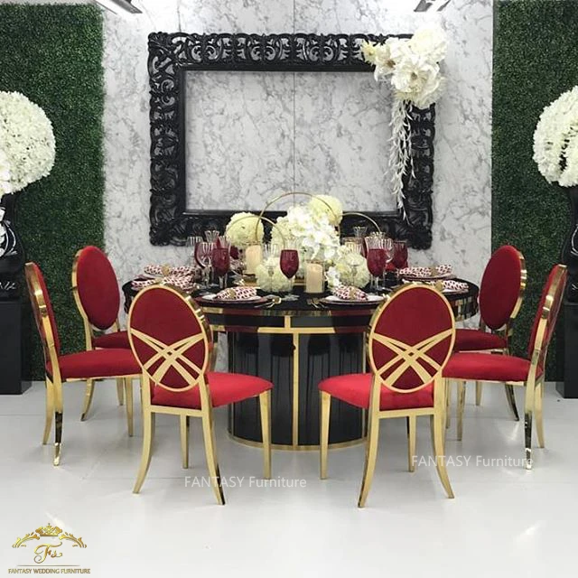 Luxury New design Gold Stainless Steel Wedding Banquet Chair