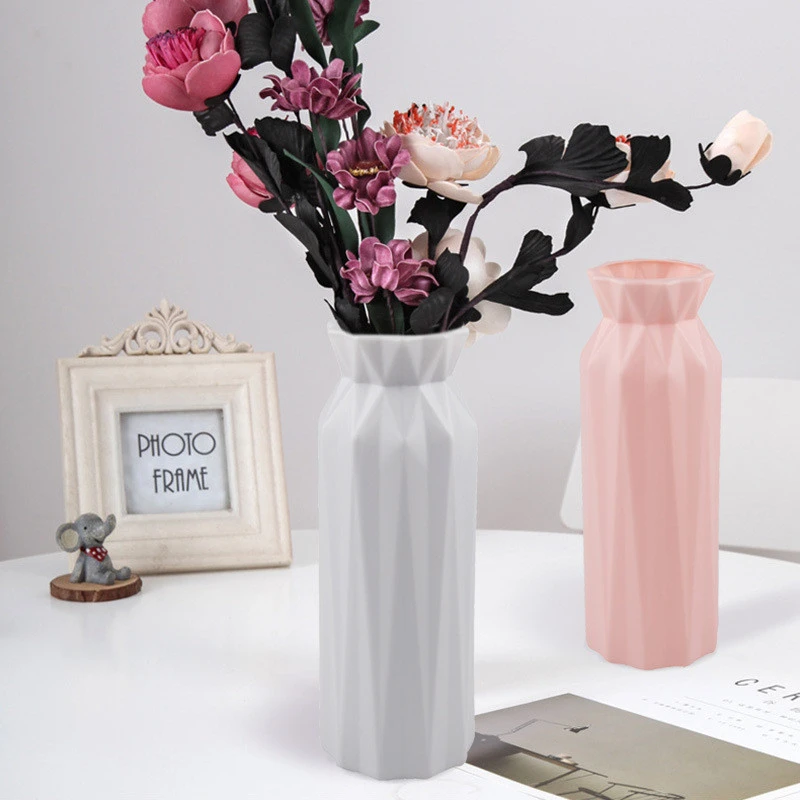 Luxury Unbreakable Flower Vases Plastic Pot Artwork Home for Bar Party Wedding Home Office Hotel Restaurant Decoration