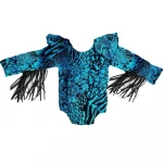 LZ2020 Girls' boutique onesie girl toddler clothes romper valentines leotard with fringe long sleeve xmas baby romper