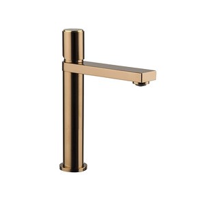 Make simple and easy  Stainless steel material low lead copper rose gold  color hardware basin faucet