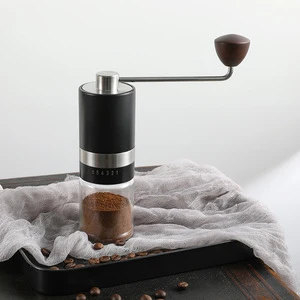 Manual Coffee Grinder Conical Burr Mill With Adjustable Setting Portable Hand Crank Coffee Grinder steel grinder