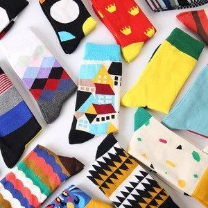 Manufacture new colourful make your own ankle custom cartoon tube socks men