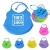 Import Manufacturer BPA Free Customized Logo Waterproof Easily  Clean Soft Toddler Feeding Silicone Baby Bibs from China