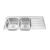 Import Manufacturer kitchen sinks double bowl stainless steel sink with tap from China