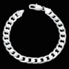 Manufacturers wholesale supply, foreign trade silver, fashion elegant 8 mm flat side bracelet YSS1394