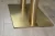 Import marble pedestal table base double  table leg  hardware metal Yellow gold coffee shop Stainless steel table iron base from China