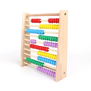 Math educational counting toys wooden beads  abacus for kids