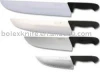 Meat processing knives in different sizes