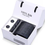 Men's blue Tie Handkerchief Cufflinks   Necktie Pocket Square Tie set For Men Wedding Accessories