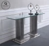 Metal base glass console table modern wholesale