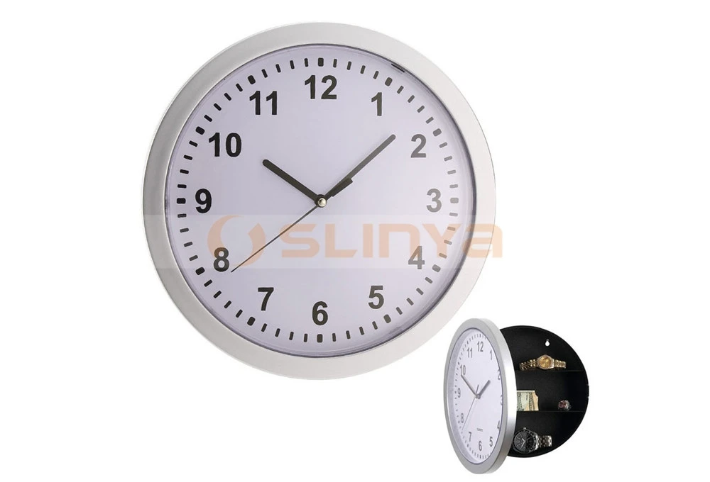 Metal Round Wall Safe Clock Hidden Space For Valuables Safe Case Wall Clocks For Home Decor