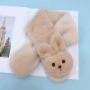 Mgirlshe Kids Wintered Rabbit Plush Cute Scarves Cold Protection Scarves Strawberry Warmer Children Scarves