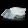 Microwave Disposable Plastic Take Away Bento Lunch Box with Lid